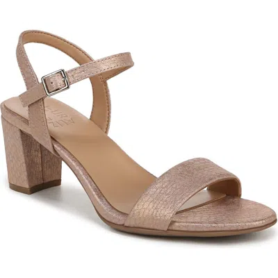 Naturalizer Bristol Ankle Strap Sandals In Blush Pink Faux Leather