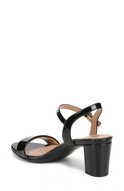 Naturalizer Bristol Ankle Strap Sandals In Black Patent Faux Leather