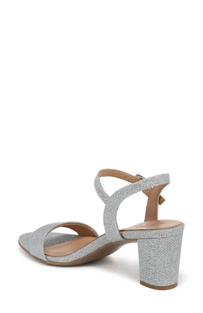 Naturalizer Bristol Ankle Strap Sandals In Silver Fabric