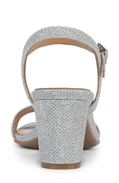 Naturalizer Bristol Ankle Strap Sandals In Silver Fabric