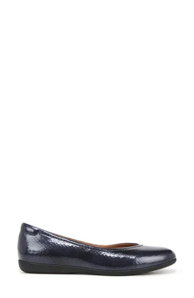 Naturalizer Vivienne Ballet Flats In Midnight Blue Faux Leather