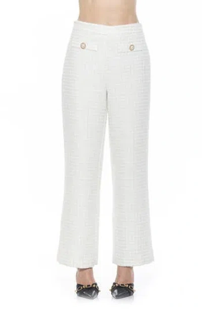 Alexia Admor Jayden Tweed Pants In Ivory