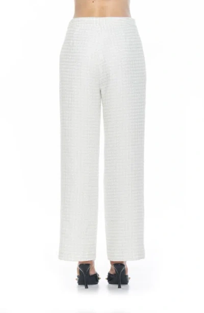 Alexia Admor Jayden Tweed Pants In Ivory
