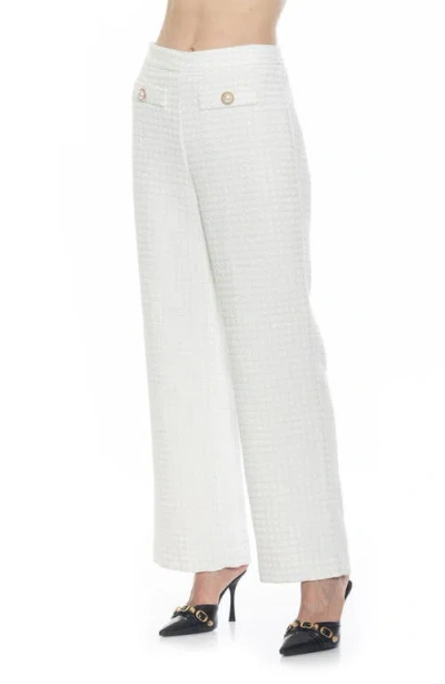 Alexia Admor Jayden Tweed Pants In Ivory