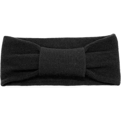 Portolano Cashmere Knot Headband In Black