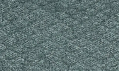 Portolano Basketweave Stitch Cashmere Beanie In Medium Grey