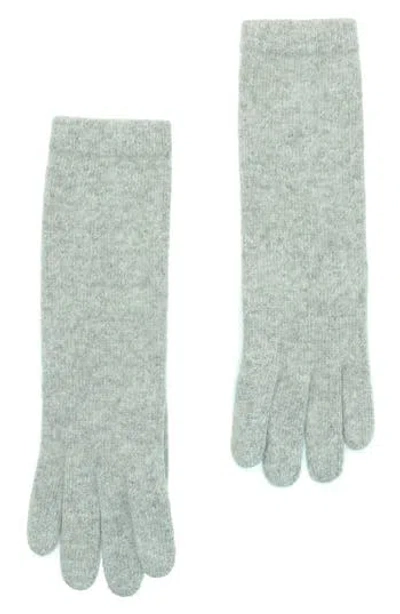 Portolano 13" Cashmere Gloves In Light Heather Grey