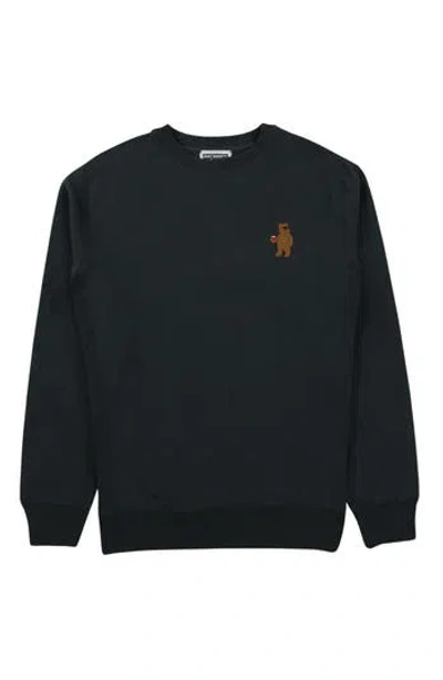 Riot Society Riot Bear Cotton Blend Crewneck Sweatshirt In Black