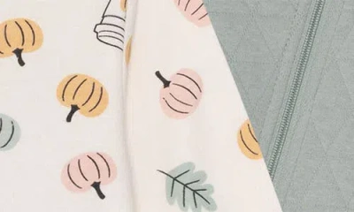 Pl Baby By Petit Lem 2-pack Assorted Footies In Pumpkin