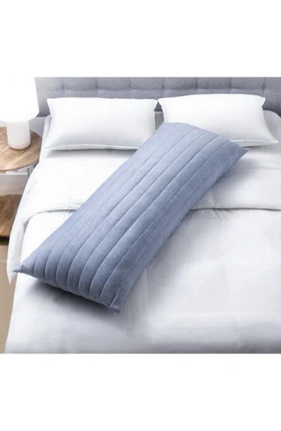 Allied Home Below Zero Channel Quilted Body Pillow In Blue