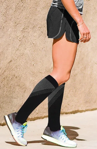 Extreme Fit Gender Inclusive Assorted 6-pack Athletic Graduated Compression Socks In Black Assorted