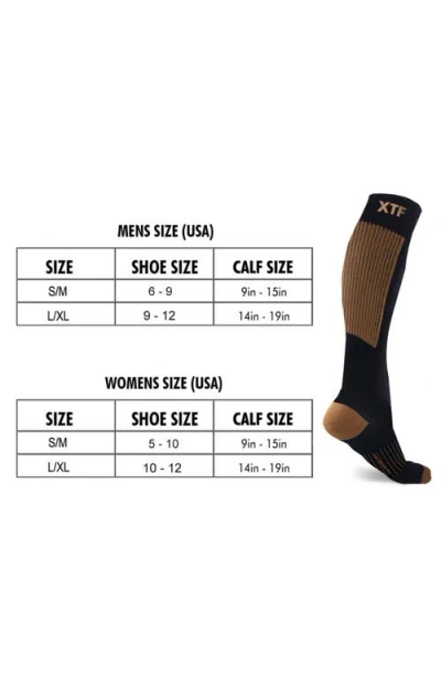 Extreme Fit 6-pack Copper Infused Knee Length Socks In Black Multi
