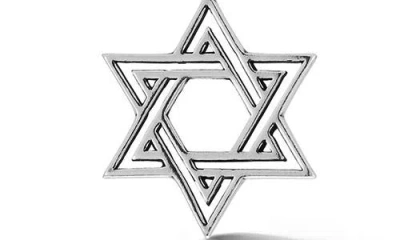 Yield Of Men Sterling Silver Star Of David Pendant Necklace In Silver