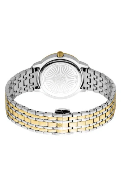 Roberto Cavalli By Franck Muller Mother-of-pearl Dial Watch, 32mm In Two Tone Silver & Gold