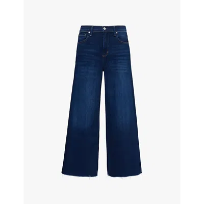 Citizen Of Humanity Citizens Of Humanity Lyra High Rise Cropped Wide Leg Jeans In Lotus In Lotus (dk Indigo)