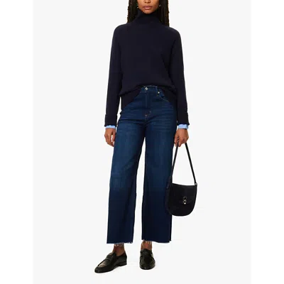 Citizen Of Humanity Citizens Of Humanity Lyra High Rise Cropped Wide Leg Jeans In Lotus In Lotus (dk Indigo)