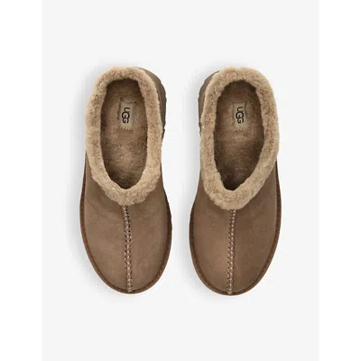 Ugg Womens Dark Brown New Height Cozy Suede And Shearling Clogs Eur 40 / 7 Uk In Dark Brown
