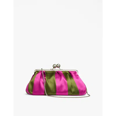 Lk Bennett Womens Mul-multi Lana Satin Clutch Bag In Mul-multi