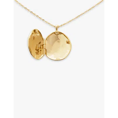 Monica Vinader Womens Yellow Gold Siren 14ct Yellow-gold Locket Necklace In Yellow Gold