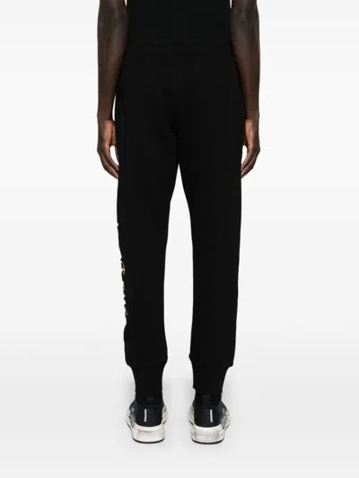 Versace Jeans Couture Logo-print Cotton Track Pants In Black