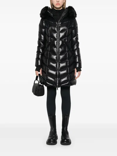 Moncler Fulmarus Hooded Down Puffer Jacket With Removable Faux Fur Trim In Black