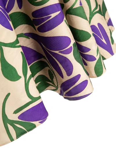 Little Bambah Graphic-print Sleeveless Dress In Neutrals