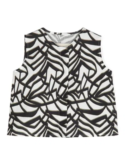 Little Bambah Geometric Top In White