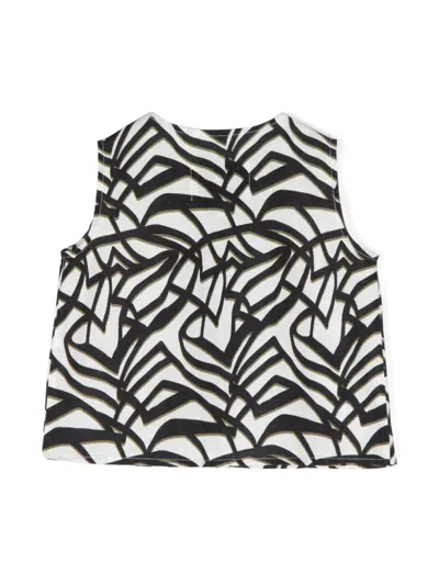 Little Bambah Geometric Top In White