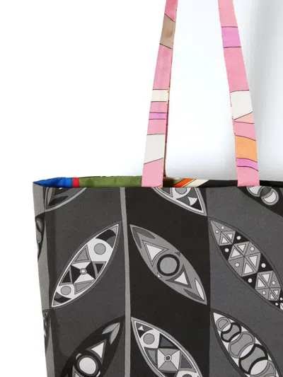 Pucci Gallery Reversible Tote Bag In Grey