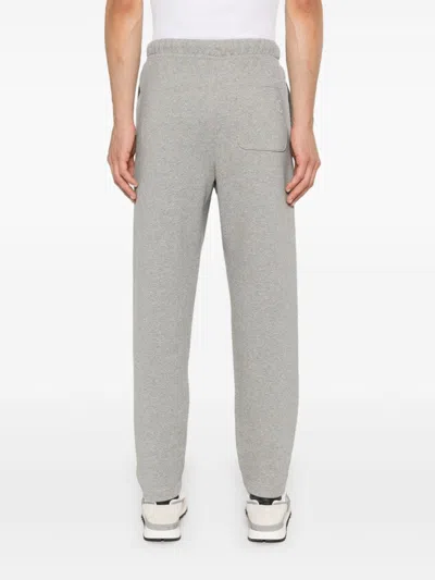 Moncler Logo-embroidered Track Pants In Grey