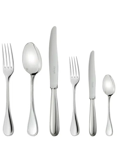 Christofle Perles 36-piece Silver-plated Flatware Set In Silver