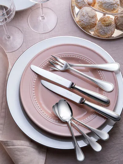 Christofle Perles 36-piece Silver-plated Flatware Set In Silver
