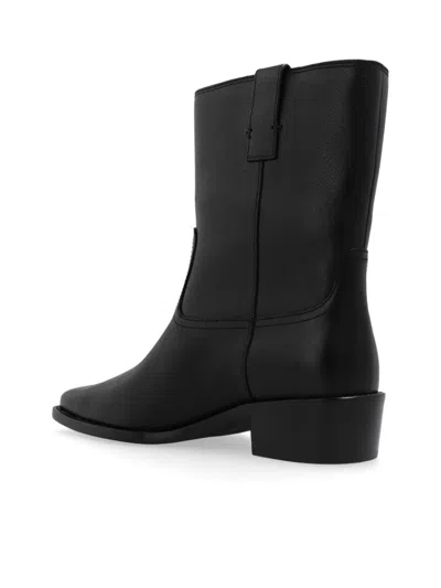 Tory Burch 40mm Pointed-toe Leather Ankle Boots In Black