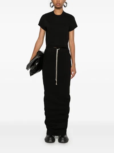 Rick Owens Drkshdw Pull On Pillar Maxi Skirt In Black
