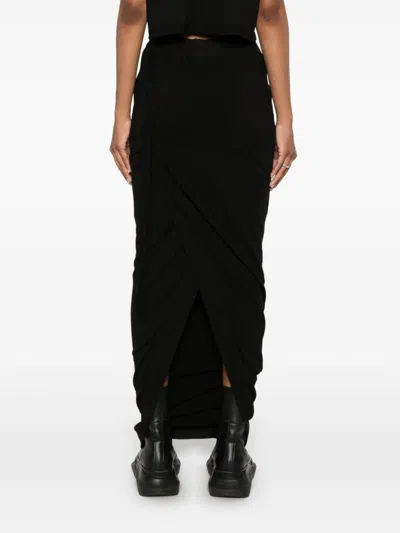 Rick Owens Drkshdw Pull On Pillar Maxi Skirt In Black