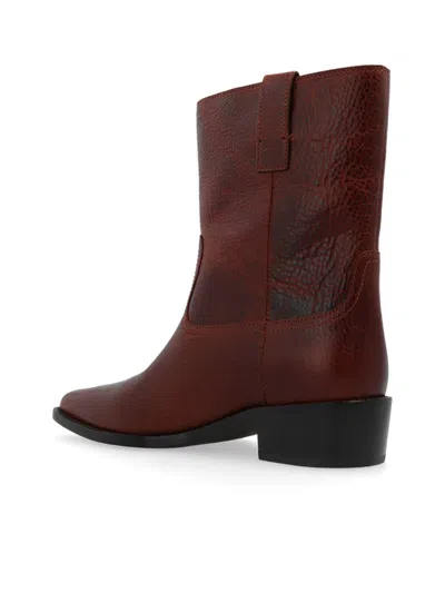 Tory Burch Women's Cirty Western Leather Boots In Brown