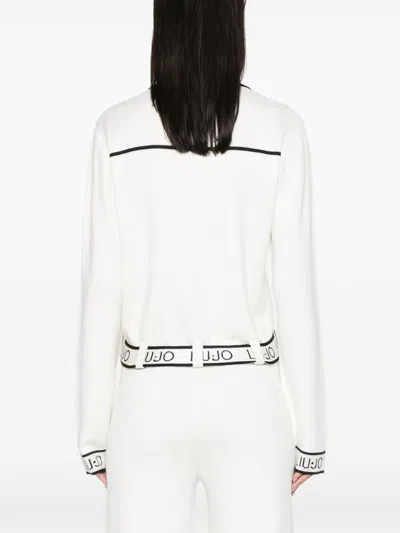 Liu •jo Belted Cardigan In White