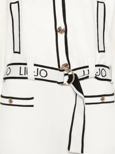 Liu •jo Belted Cardigan In White