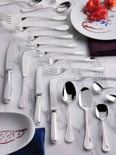 Christofle Albi Acier Five-piece Silver-plated Flatware Set In Silver