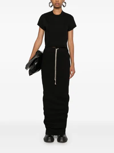 Rick Owens Drkshdw Cropped Small Level T-shirt In Black
