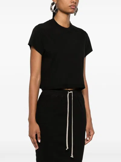 Rick Owens Drkshdw Cropped Small Level T-shirt In Black