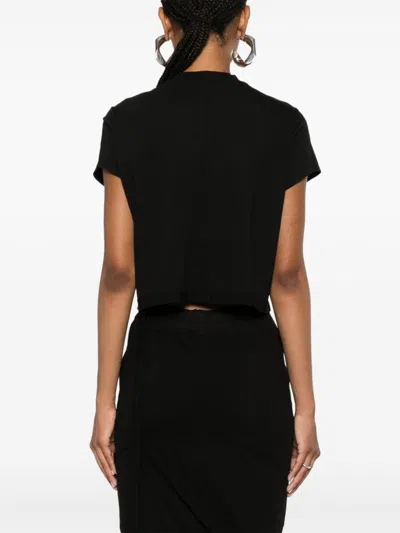 Rick Owens Drkshdw Cropped Small Level T-shirt In Black