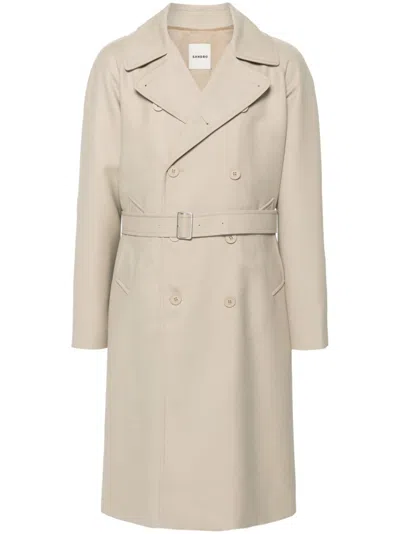 Shop Sandro Cotton Trench Coat In Neutrals