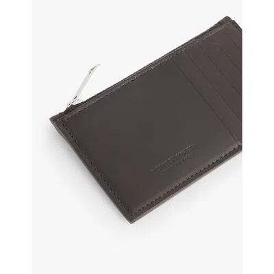 Bottega Veneta Intrecciato Piccolo Leather Zip-around Wallet In Fondant-silver