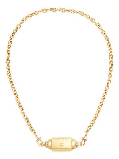 Marie Lichtenberg 18k Yellow Gold Locket Diamond Necklace In Gold