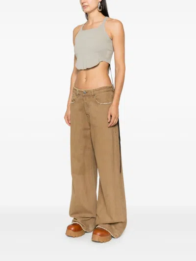 Shop Rick Owens Drkshdw Basic Tank Cropped Top In Neutrals