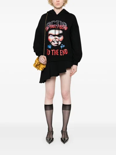 Gcds X Universal Chucky Hooded Mini Dress In Black