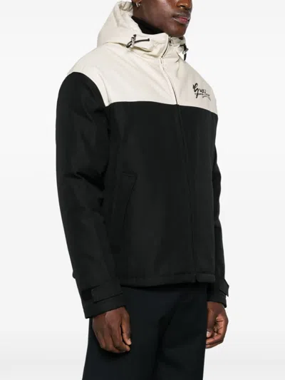 Shop Gucci Canvas Hooded Jacket In Black