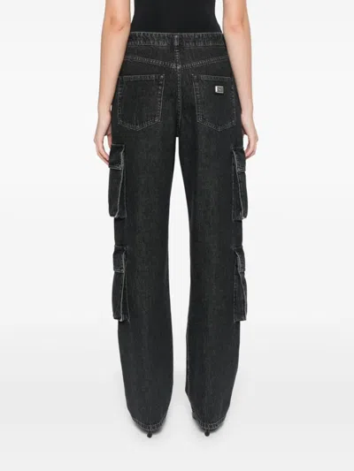 Dolce & Gabbana Cargo Trousers Featuring Wide Leg And Pockets In Black