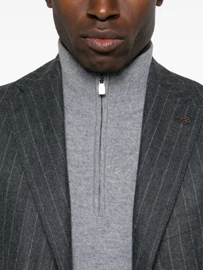 Corneliani Mock-neck Sweater In Grey